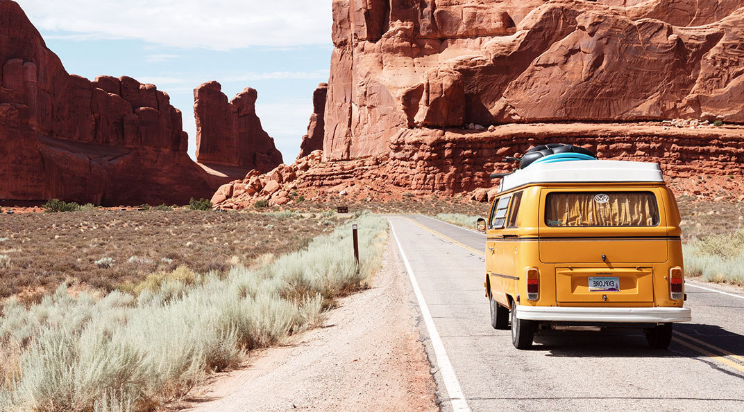 Minibus on Road Minibus on Road